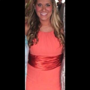 Coral Bridesmaid Dress from David’s Bridal